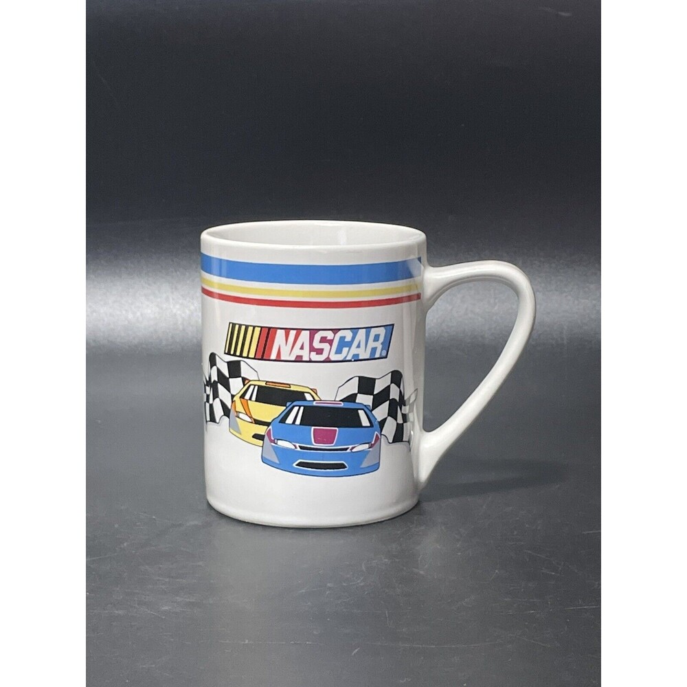 Vintage Nascar Coffee Mug Ceramic Race Cars by Gibson 2002 Collectible Cup